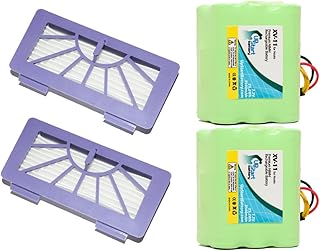 2-Pack Neato XV Signature Battery and Filter - Kit Includes 2 Neato Battery and 2 Filter (3500mAh, 7.2V, NI-MH)