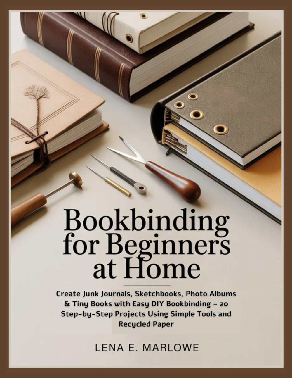 BOOKBINDING FOR BEGINNERS AT HOME: Create Junk Journals, Sketchbooks, Photo Albums & Tiny Books with Easy DIY Bookbinding – 20 Step-by-Step Projects Using Simple Tools and Recycled Paper