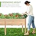 Best Choice Products 72x24x30in Raised Garden Bed, Elevated Wood Planter Box Stand for Backyard, Patio, Balcony w/Divider Panel, 6 Legs, 300lb Capacity - Natural