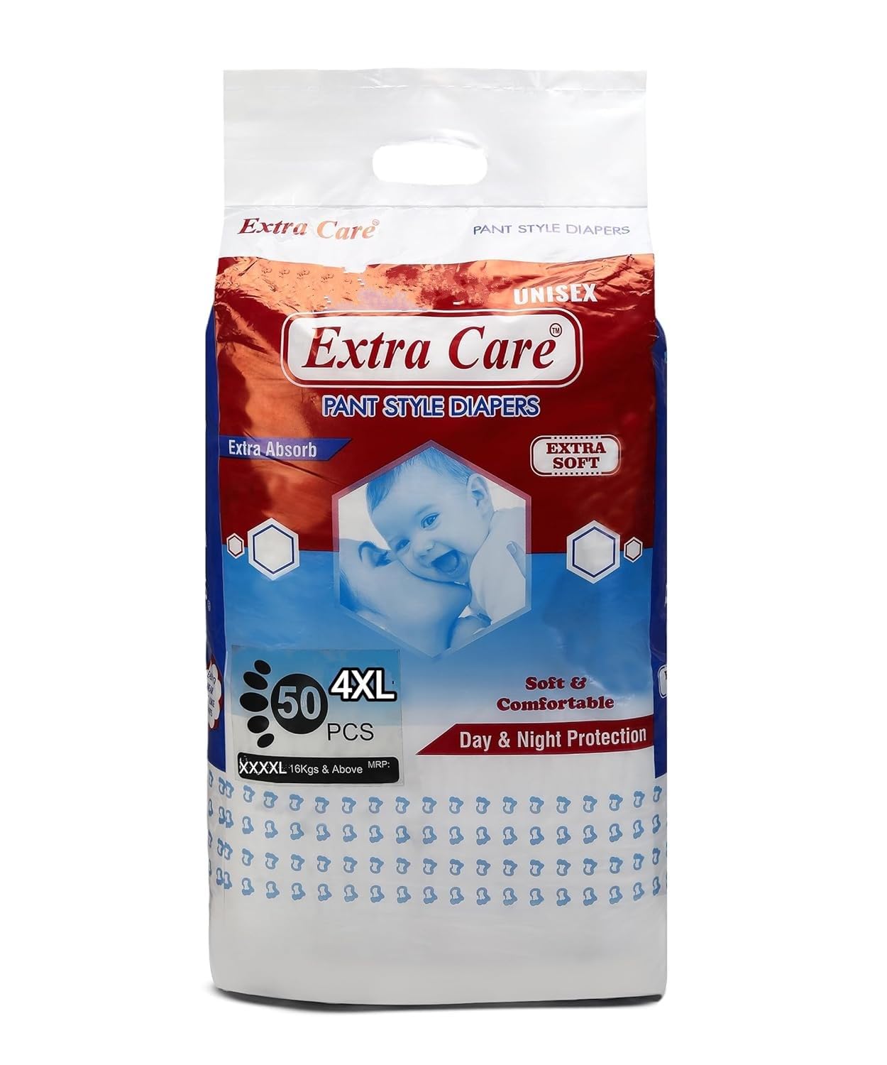 Extra Care Pant Style Baby Diapers 50 Count (4Xl-50)