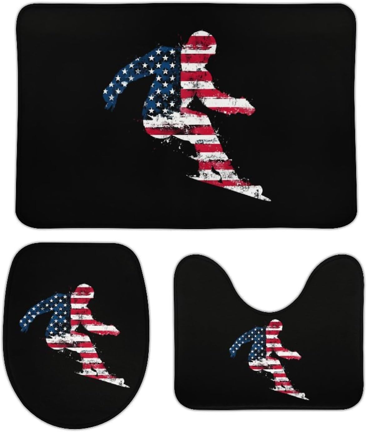 Ice Skating Plater U.S. Flag Boys Girls Short Sleeve Shirts Graphic T-Shirts Crewneck Casual Printed Tee