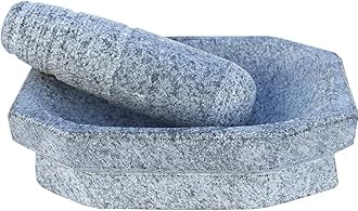 Subaa Kalvam Stone | Mortar and Pestle Set | Masher | Khalbatta | Kharal | Musal for Kitchen Home | Herbs and Spices Mixture | (7.5 Inch) Grey-Big Size
