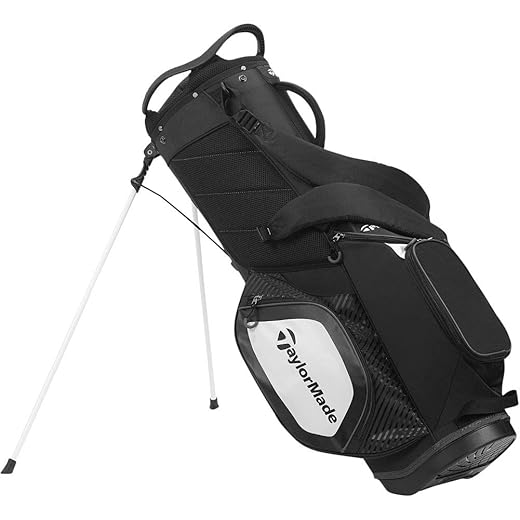 TaylorMade Stand 8.0 Bag, Black/White/Charcoal