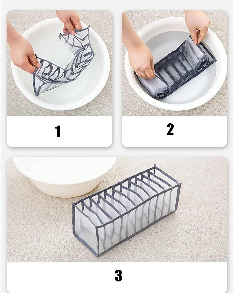 Underwear Storage Box with Compartments Socks Underpants Organizer Drawers Divider Cabinet Drawer