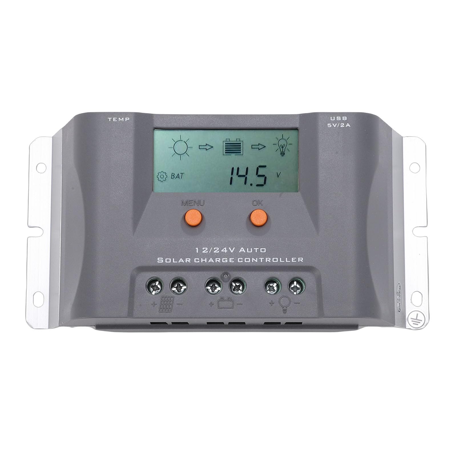 Alomejor Regolatore di Carica Solare 40A con Display LCD