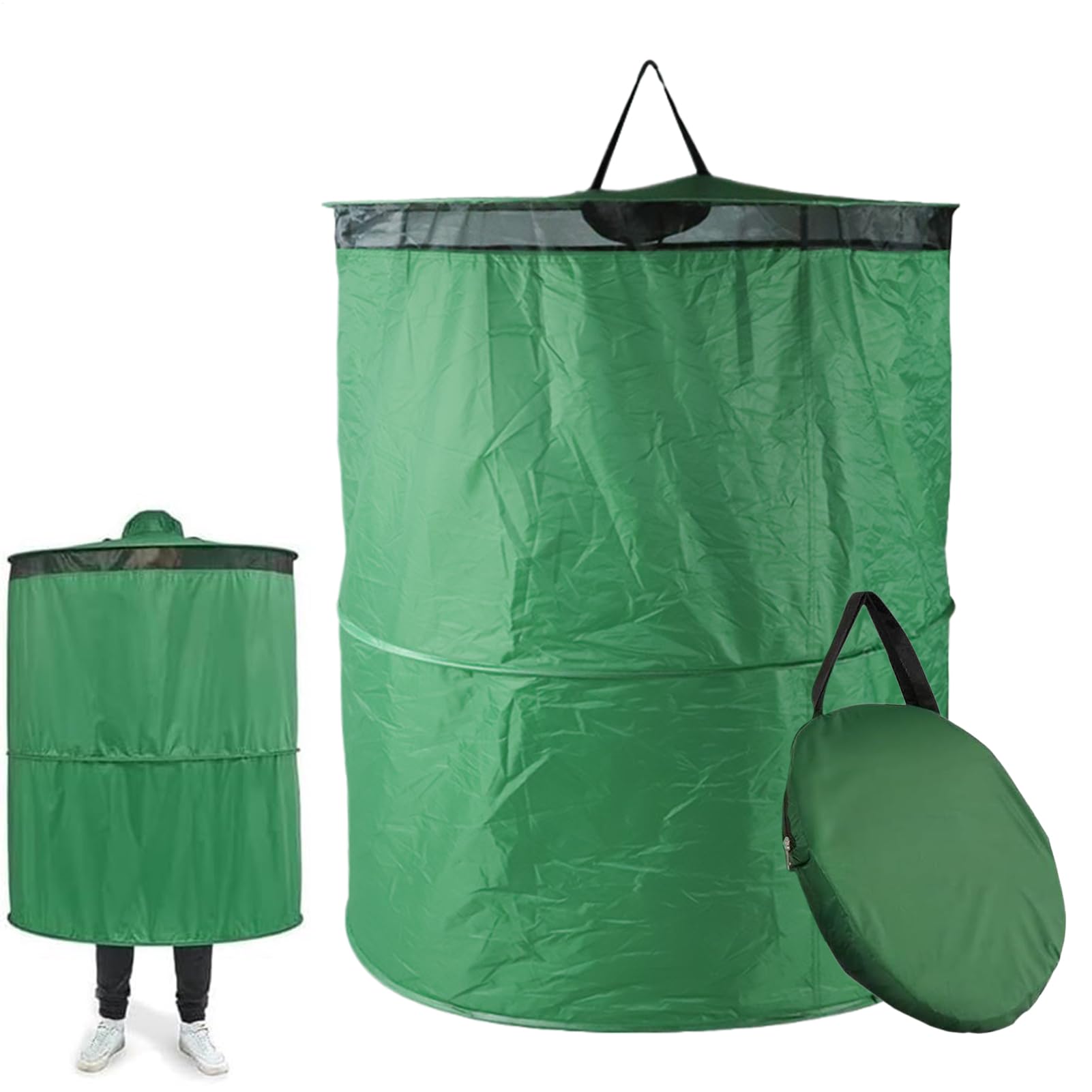 Tienda de privacidad portátil plegable con puerta de cremallera y bolso de transporte para acampar al aire libre