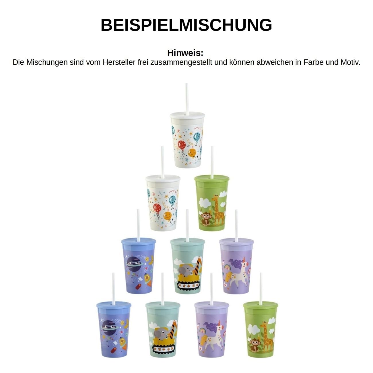 ENGELLAND 6 x Kunststoffbecher Party-Becher Plastik Gläser Mehrweg 0,25 Mint