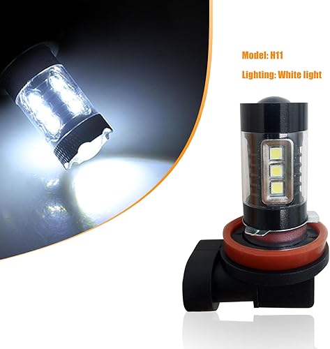 Miniatura 4 de Sinytuto 2 bombillas LED antiniebla para automóvil, 12 V-24 V, alta potencia, 80 W, súper brillantes, impermeables, de metal, repuesto de luz