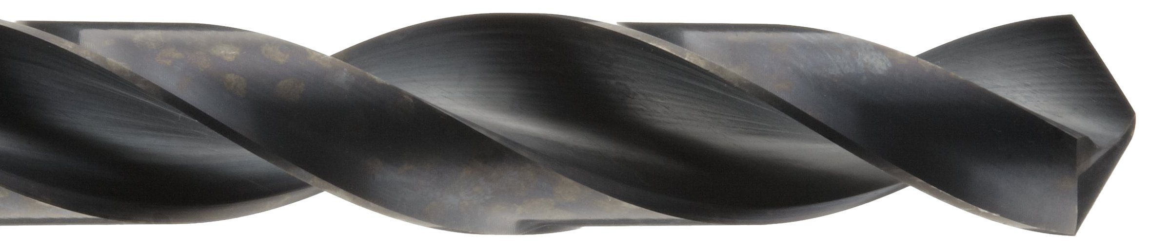 Precision Twist S209 alta velocidad acero broca de vástago cónico, negro óxido de acabado, cono morse vástago, Flauta espiral, 118 Grado Punto ángulo, 1-3/32", 1