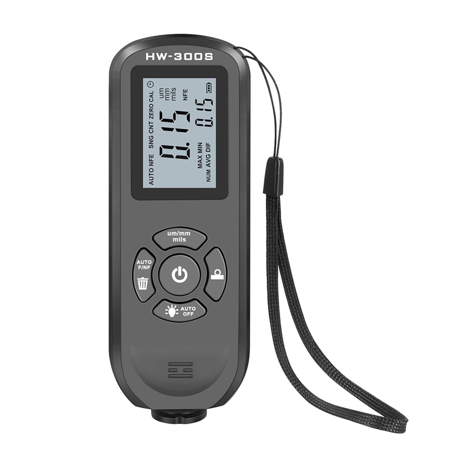 Miernik grubości farby Miernik grubości powłoki 0.01mm 1mil miernik grubości lakier samochodowy Tester grubości folii 0-2000UM narzędzia pomiarowe do powlekania(Black 02)