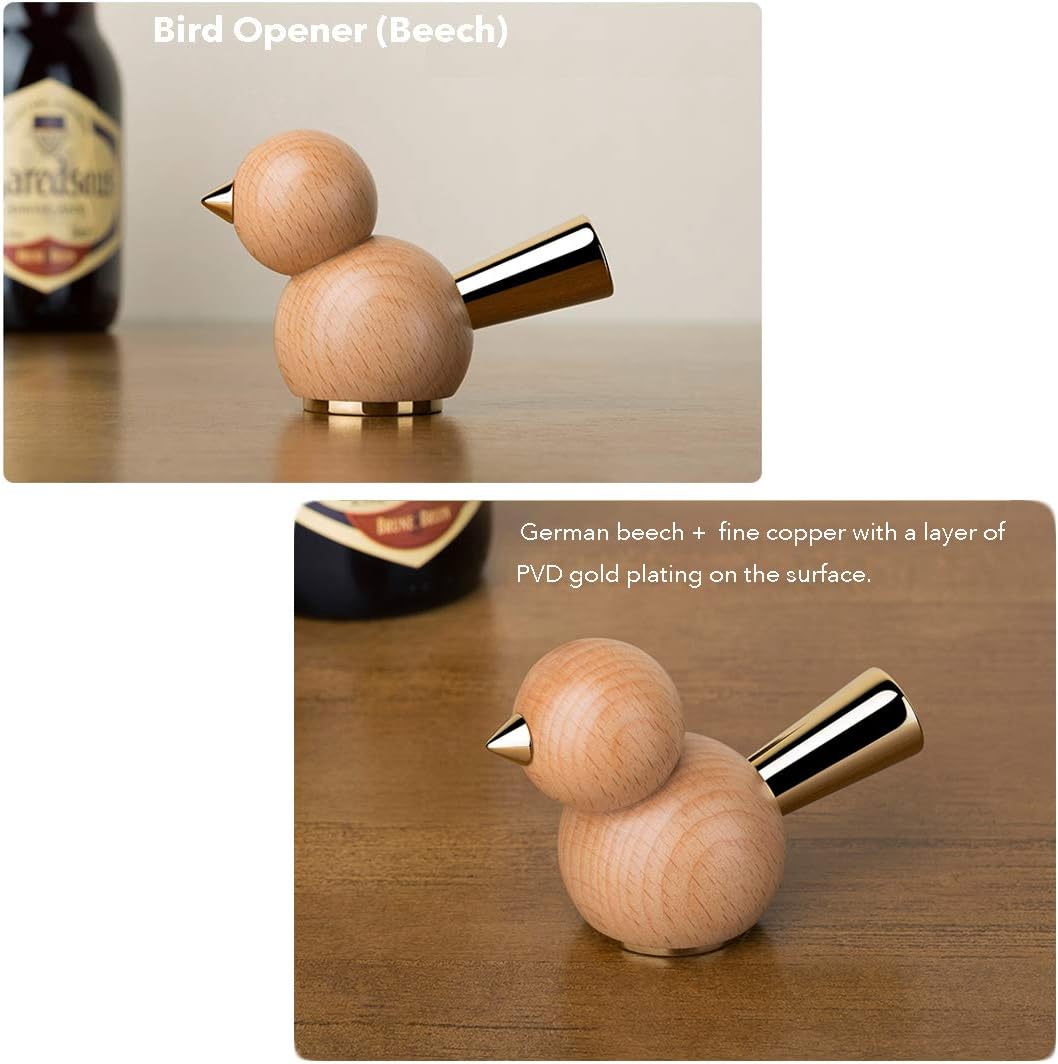 Flаѕh Sаlе Buу 1 gеt 1 MAGIGO Handcrafted Bird Shape Beechwood Combine Copper Wooden Beer Bottle Opener (Beechwood)