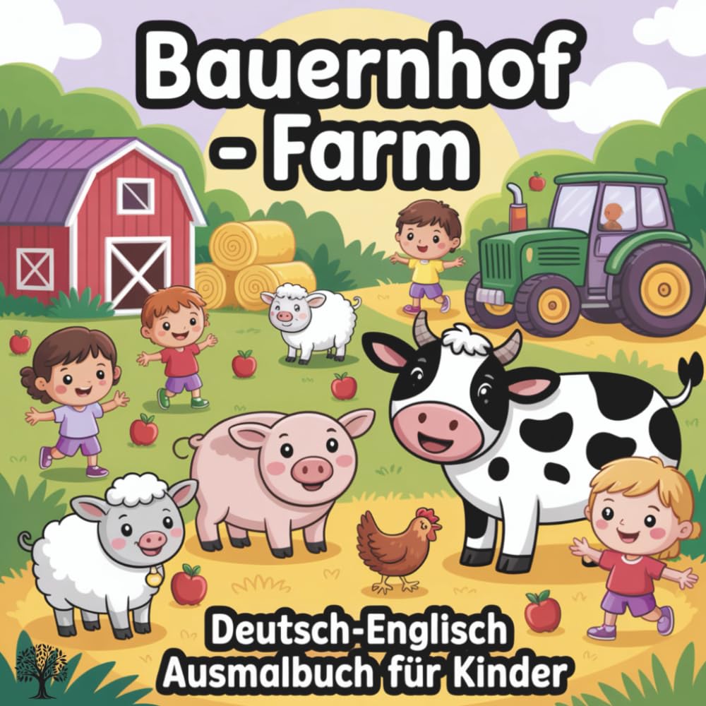 Bauernhof-Farm: Teil 1 Deutsch Englisch Ausmalbuch für Kinder (Deutsch - Englisch Ausamalbücher für Kinder)