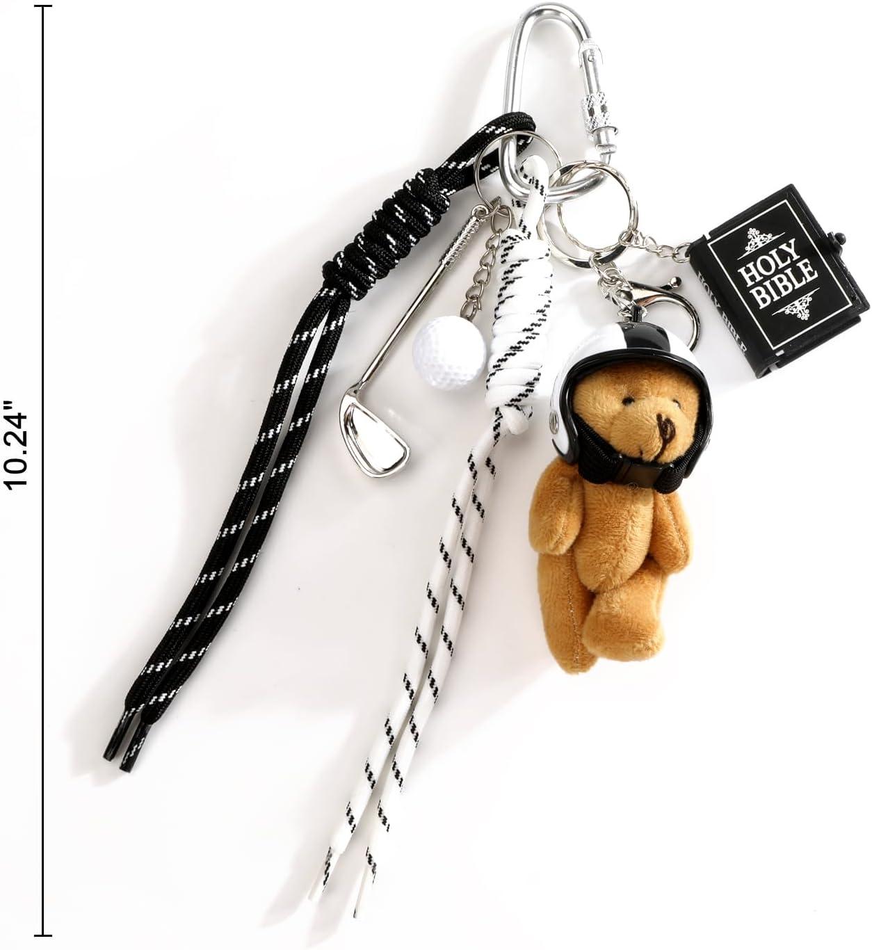 Bear Keychain,Plush Keychain for Wome,Plush Bear Bag Charm for Keys Purse Handbag Birthday Christmas Valentine - Image 4