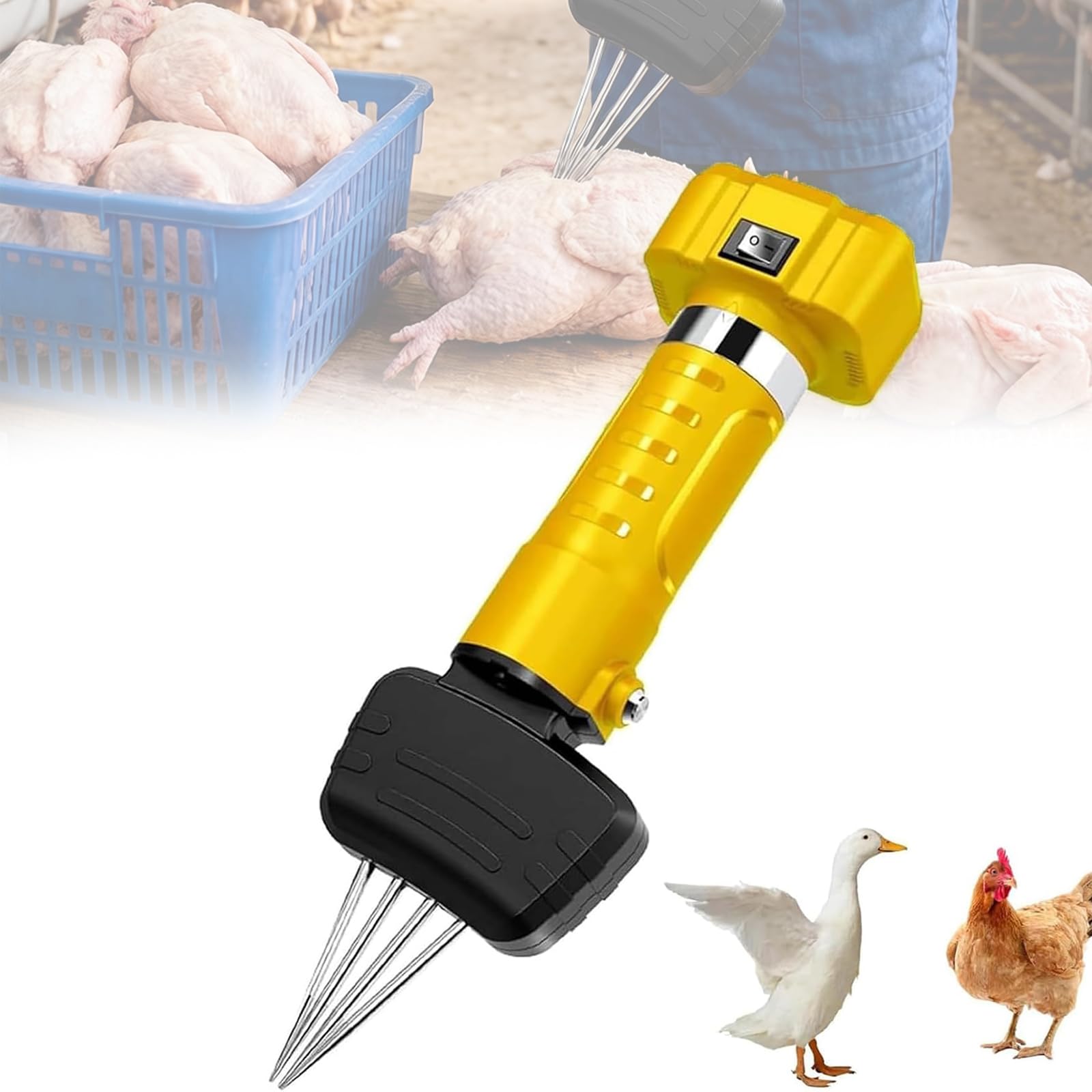MRKU Electric Poultry Plucking Machine,Handheld Feather Plucker