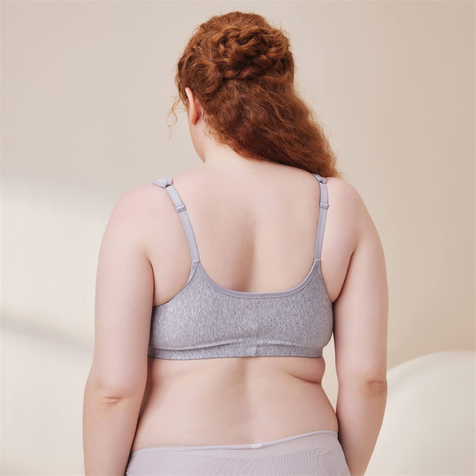 2 Stuks Katoen Voorsluiting Beha Post Chirurgische Bras For Ouderen Vrouwen Van Middelbare Leeftijd Draadloze Beha Sportondergoed (Color : 2pcs, Size : 40/90