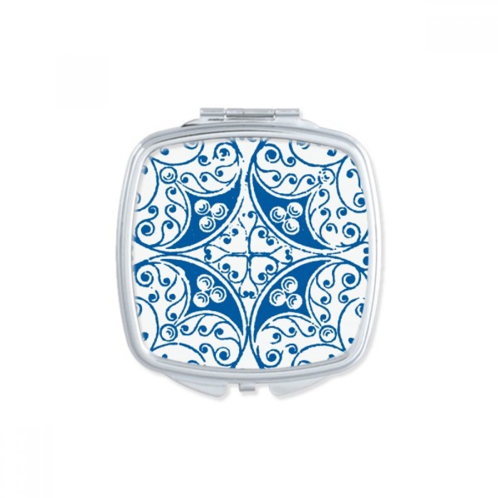 Miroir carré fait main à motif Talavera coloré accessoire de maquillage compact unique
