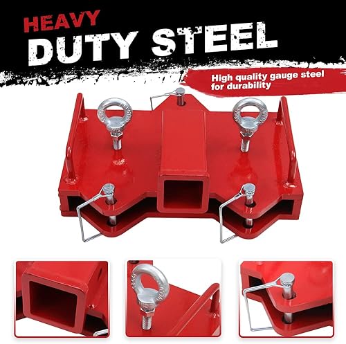 Miniatura 4 de ELITEWILL Accesorio de remolque de remolque de 2 pulgadas para horquillas de palé doble