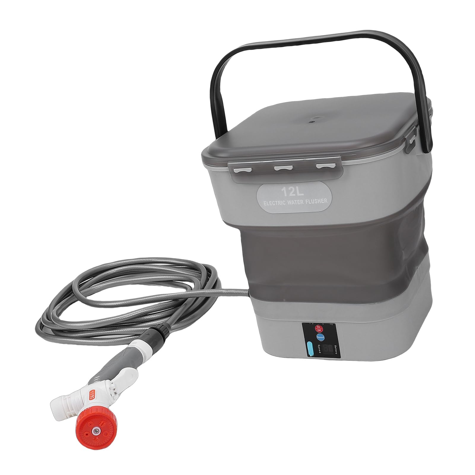 Yctze Spruzzatore a Batteria con Serbatoio D'acqua Pieghevole da 12L, per | Ugello 5 in 1, design portatile, impugnatura ergonomica, uso multiuso