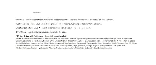 Miniatura 8 de PCA SKIN Suero protector facial antioxidante con vitamina C Quench - Corrector facial hidratante antienvejecimiento con ácido hialurónico para