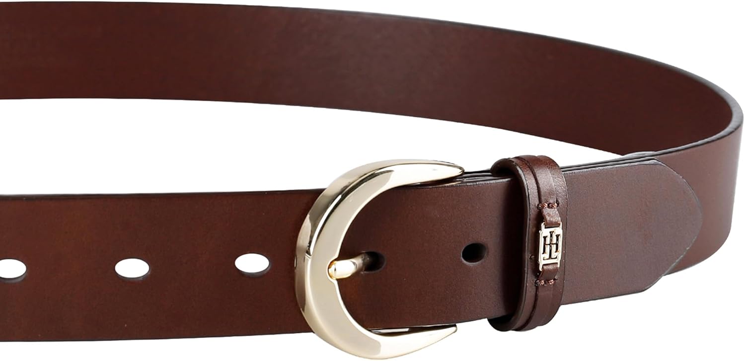 Tommy Hilfiger Women's TH Ornament Logo Casual Leather Belt for Jeans, Trousers and Dresses - Image 3