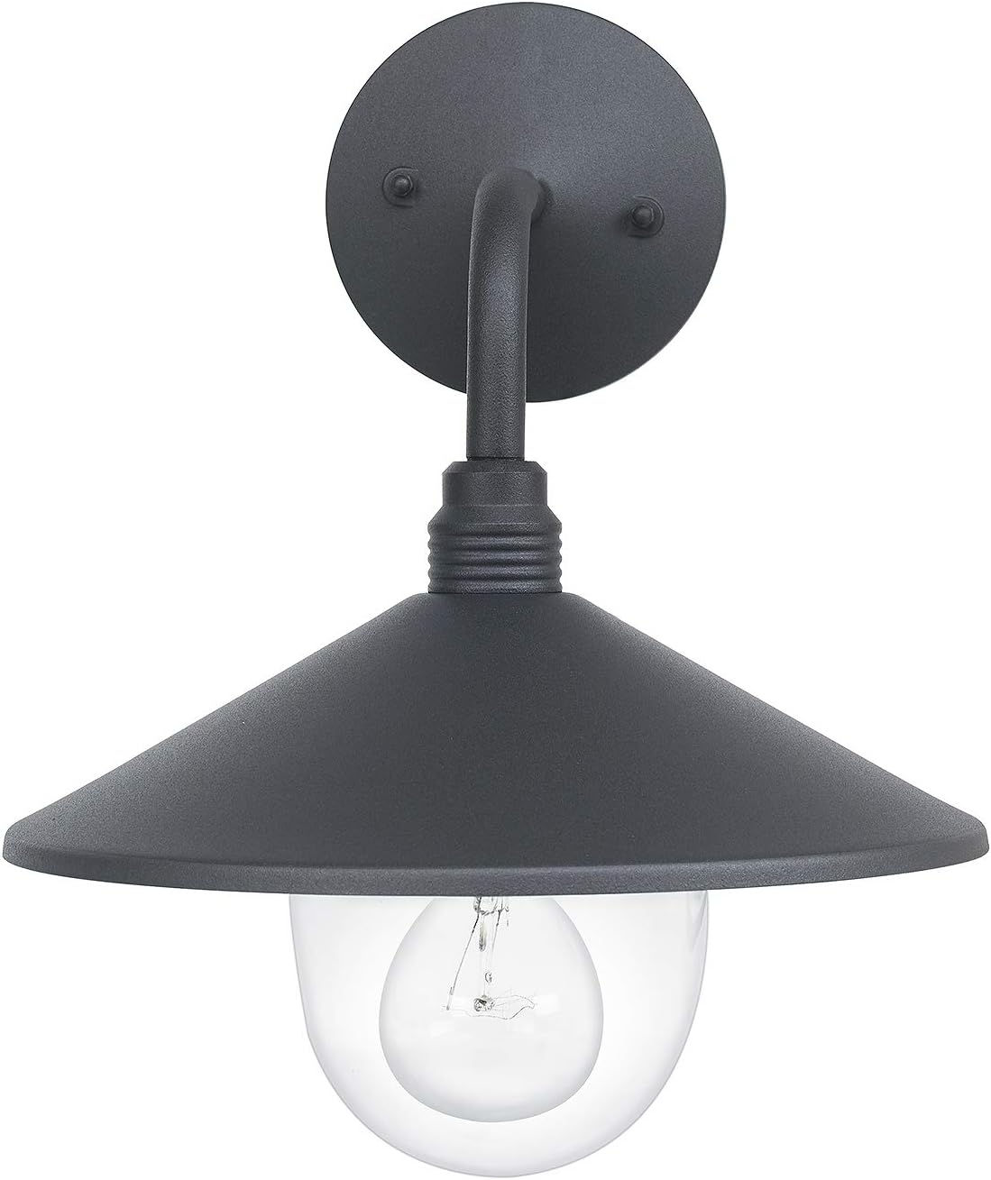 Amazon Basics Outdoor Wall Mount Coach Light with Clear Bulb and Glass