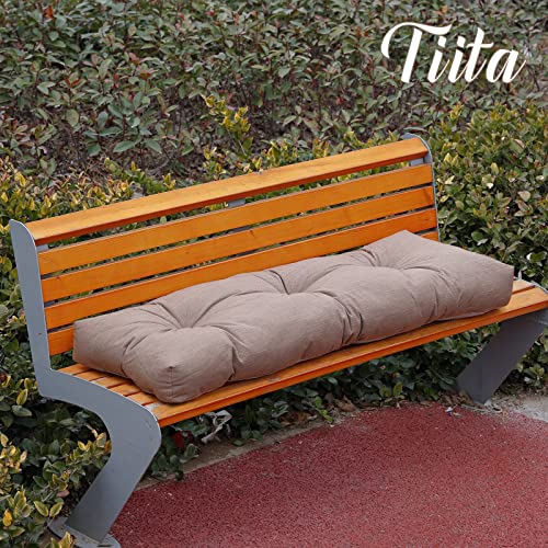 Tiita Outdoor Bench Cushion, 36×14 Inch Waterproof Patio Furniture Cushions Durable Patio Bench Seat Pads, Resistant Long Chair Cushion For Garden, Sofa, Swing (Coffee) #TOP5