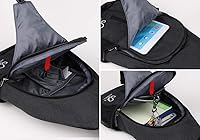 Vista 96 de Waterfly - Mochila cruzada tipo bandolera para viajes y caminatas, bolsa de pecho, Gris, talla única