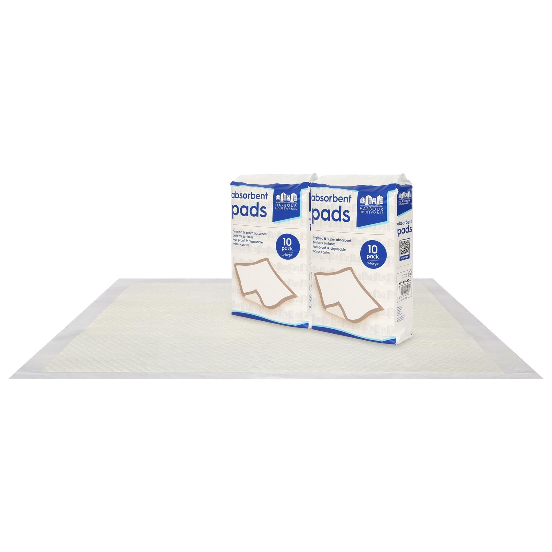 Harbour Housewares White Disposable Incontinence Bed Pads - 60Cm X 89Cm - 20X Waterproof High Absorbency Underpads Mattress Protector Overnight Bed Wetting Sheets Incontinence Pads Extra Large