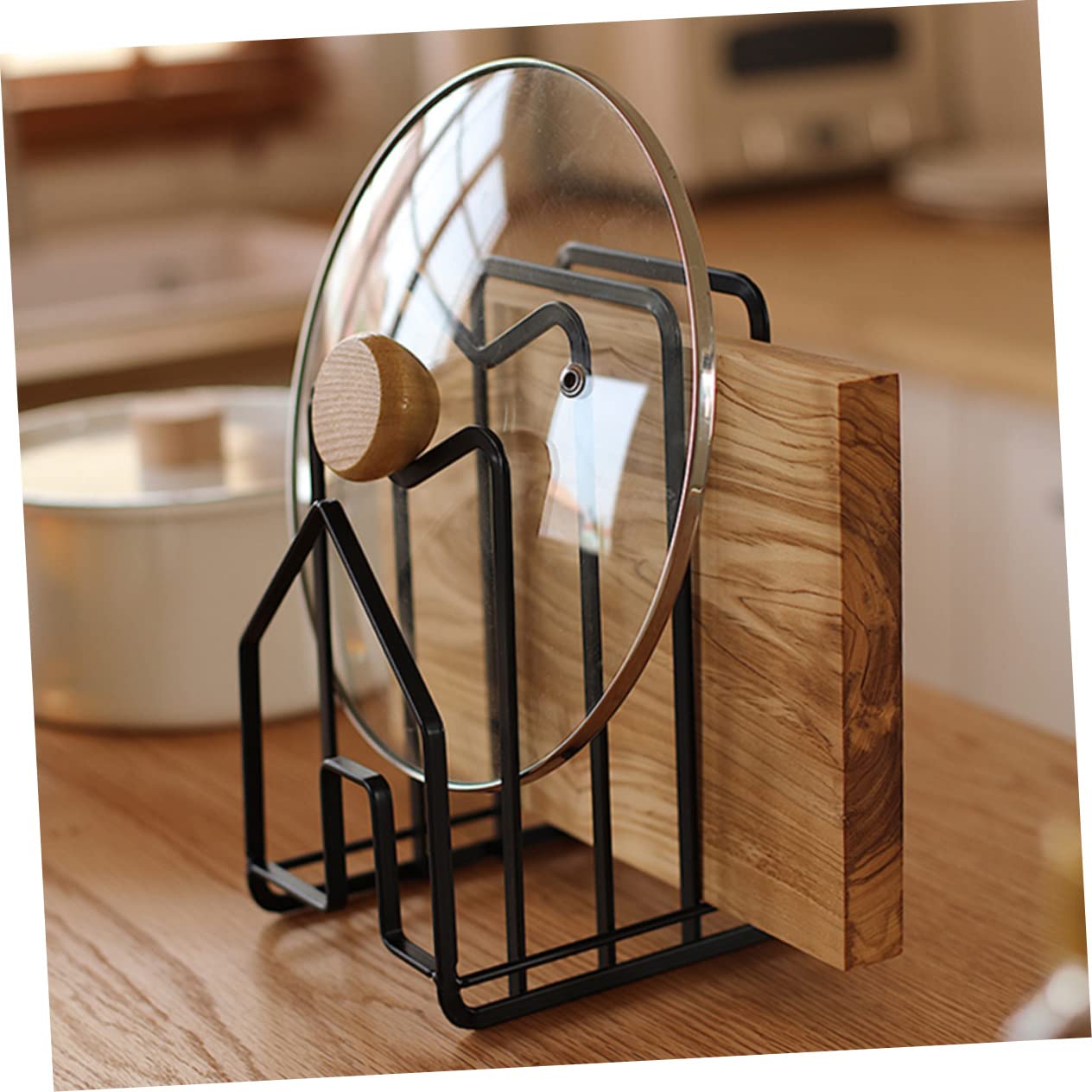 Soporte Para Tapas De Ollas Estante De Almacenamiento Utensilios De Cocina Multifuncional