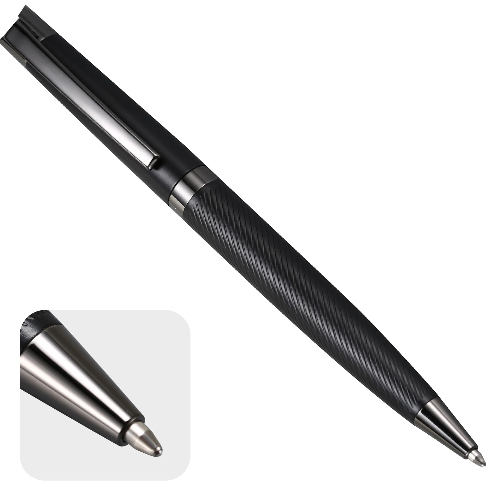 Sponsored Ad - Fancy Ballpoint Pen with Gift Box, Nice Retractable Signaure Pen for Men Women Executive Business Office School Supplies, Refillable 1.0mm Black Ink