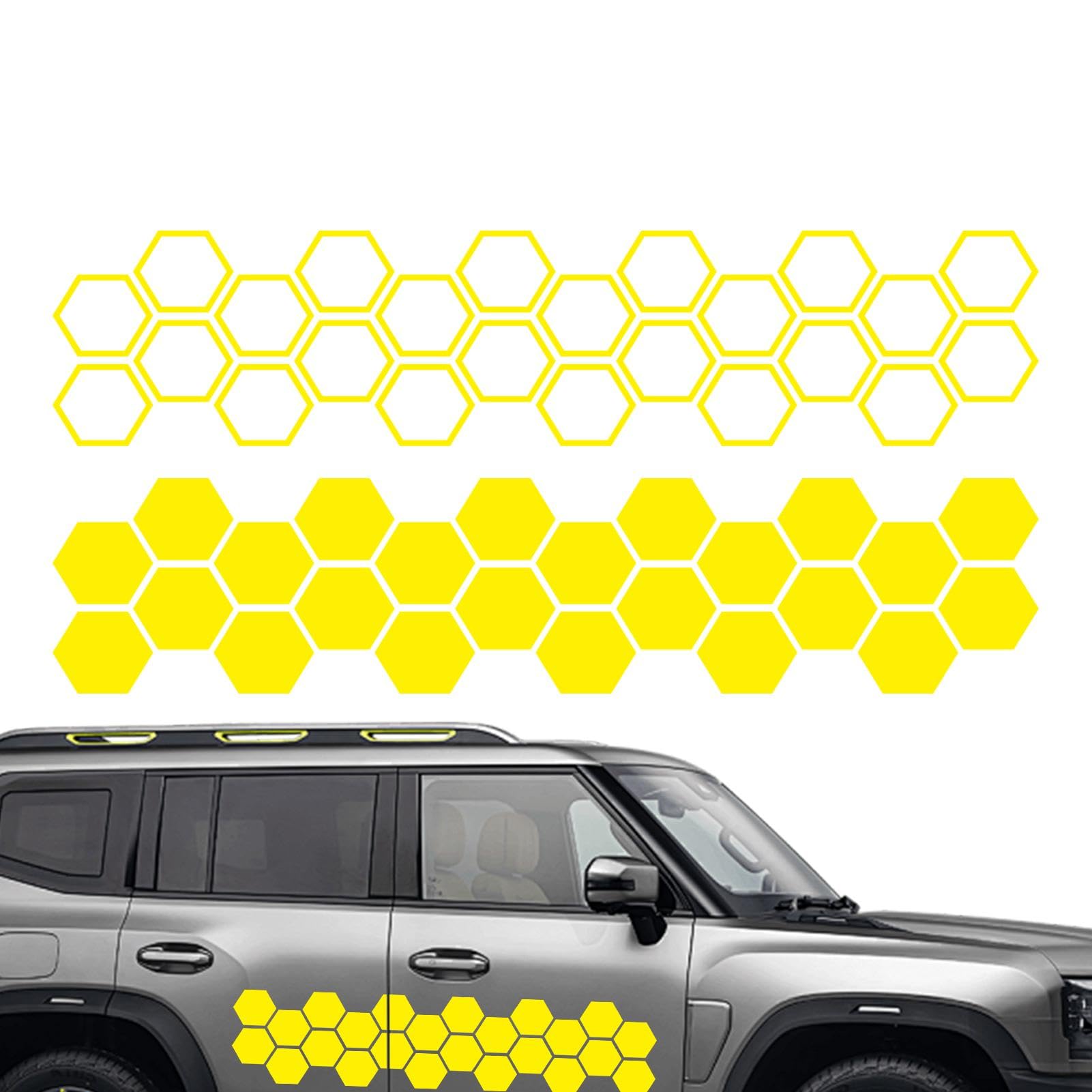 Pegatinas para parachoques de coche estilo tuning hexágonos para rutas 8