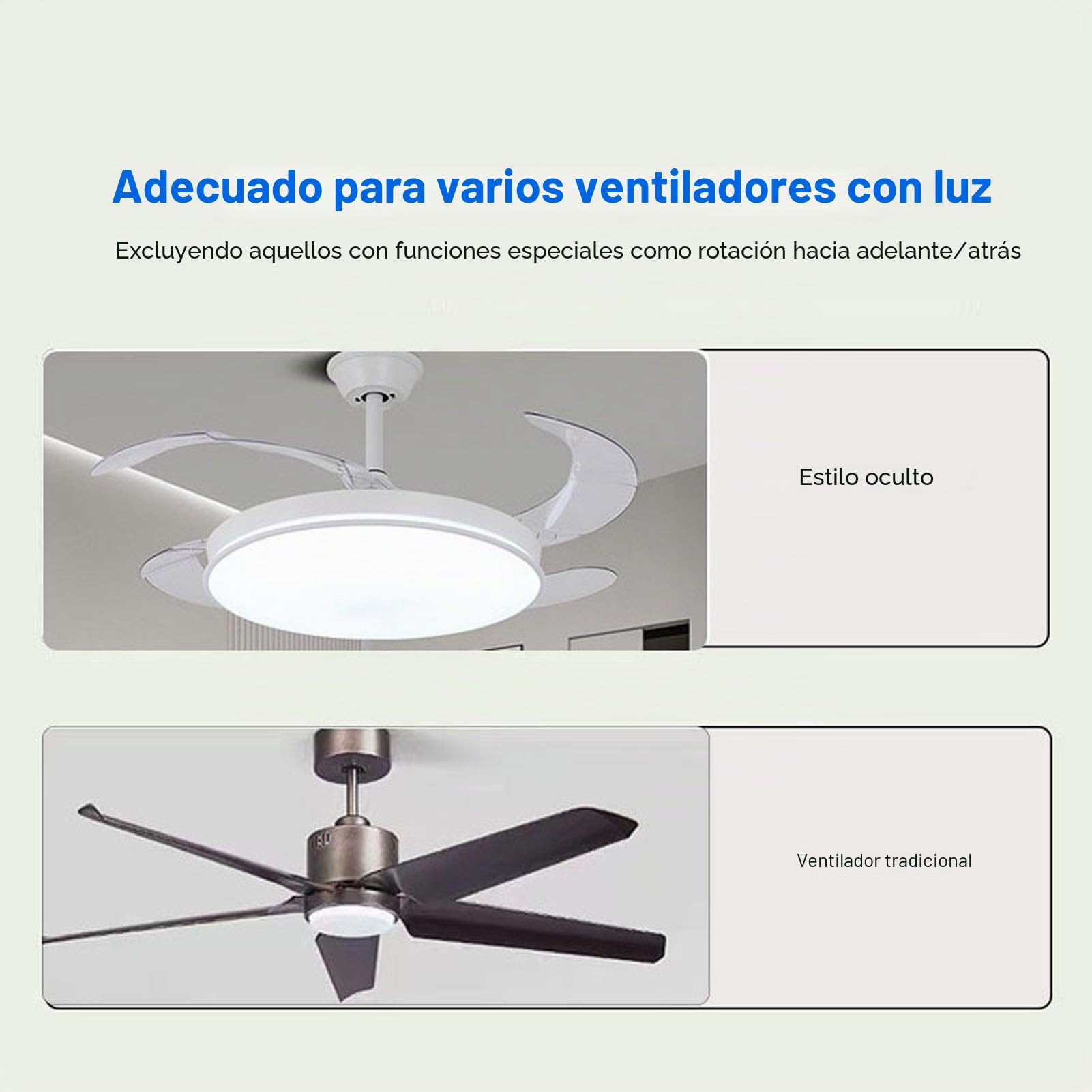 Kit de Control Remoto de Luz del Ventilador de Techo, Regulación de Velocidad de 6 Engranajes Brillo Ajustable de Brillo Ajustable 2H 4H Temporizador Universal Ventilador de