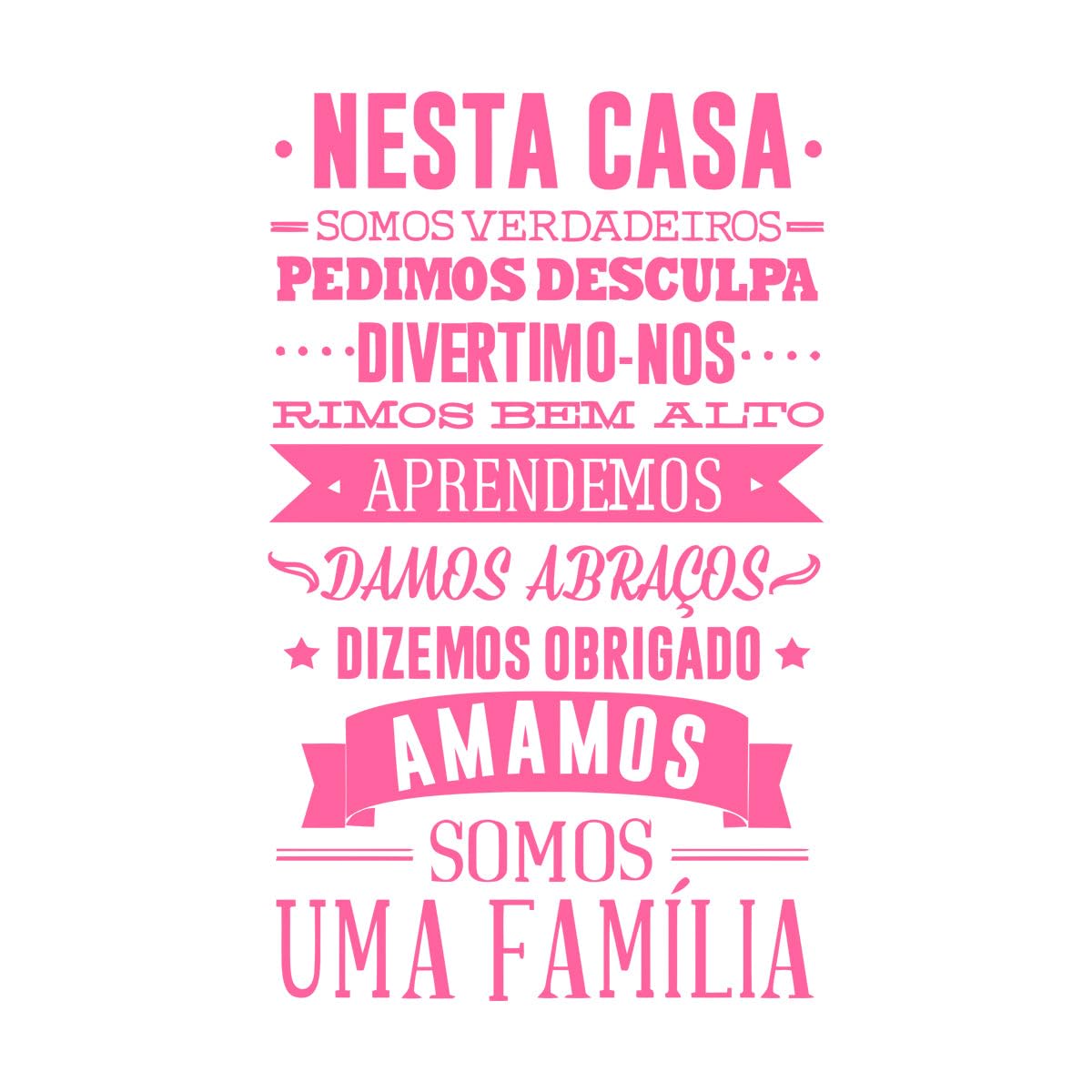 Portuguese House Rules Wall Sticker Home Decoration, Portuguese Version Wall Decals Nesta Casa em Vinil Autocolante Large - 58x98cm โ image 1