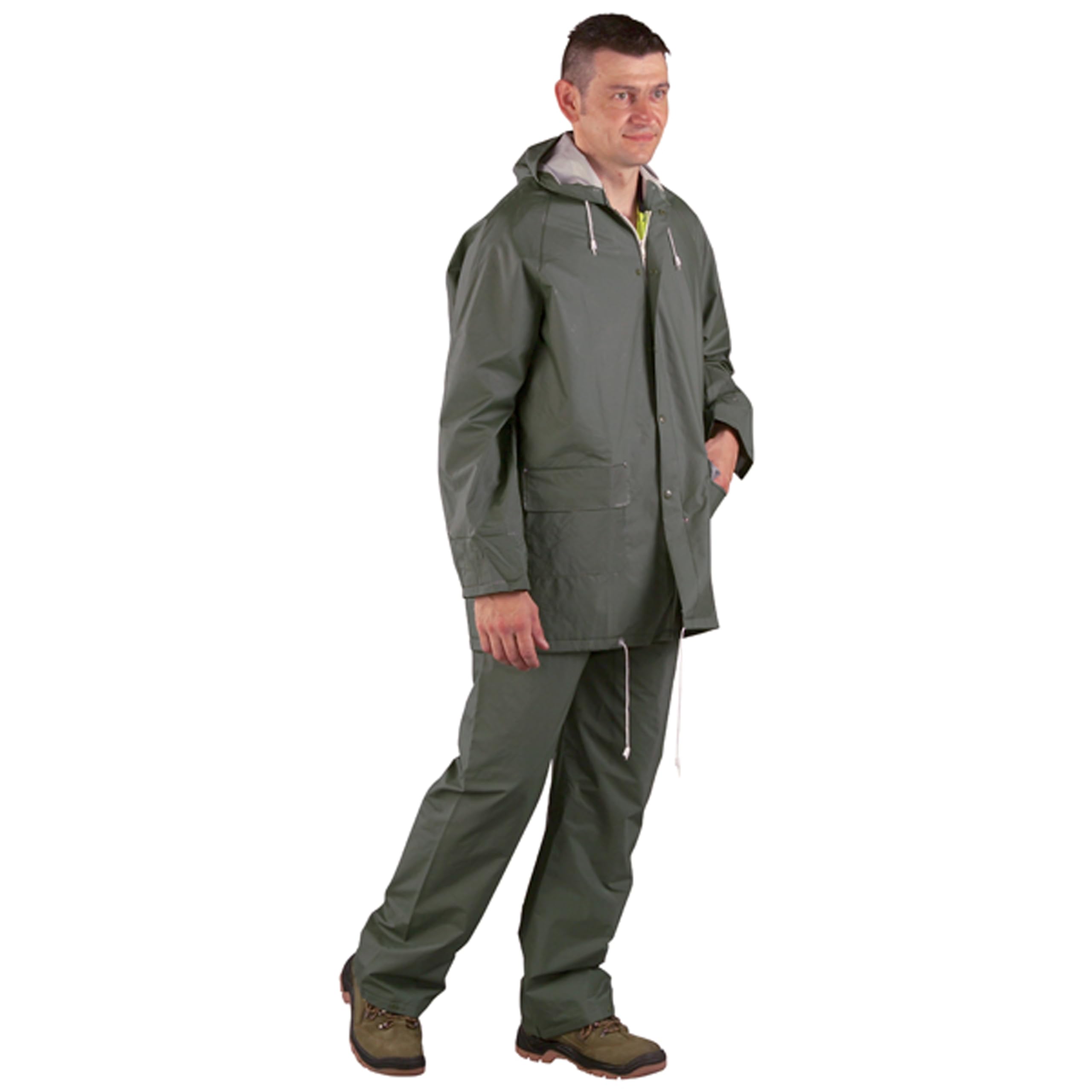 Ensemble de pluie en PVC Vert Taille L