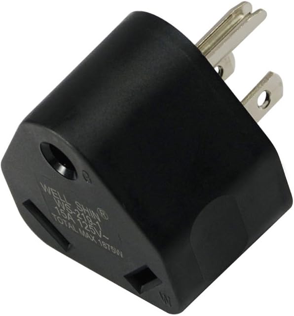 Conntek 14101 15A to TT-30R RV Plug Adapter , Black