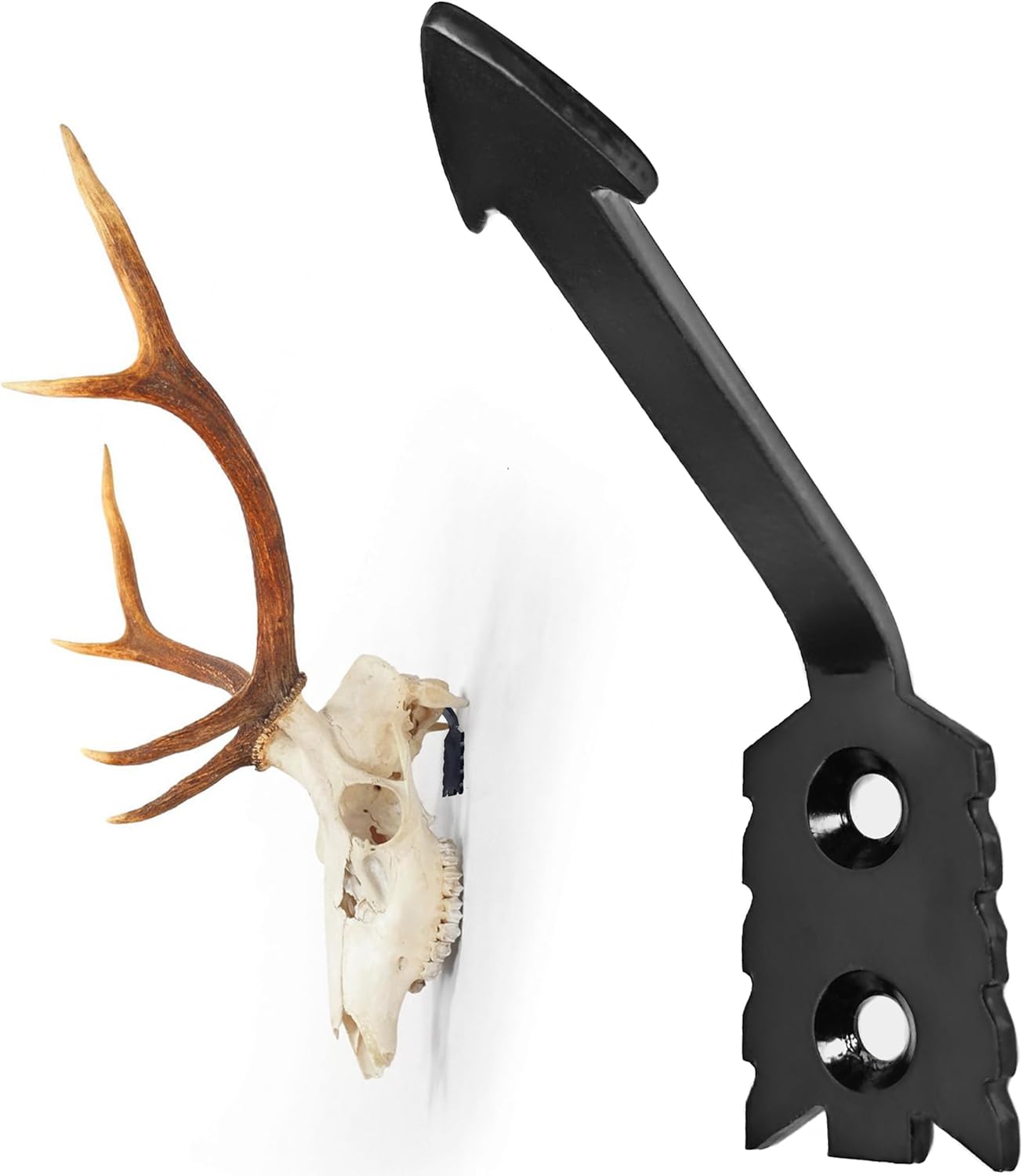 European Deer Skull Mount Hanger, Euro Wall Mount Hanger for Deer Head and Other Smaller Animals, Skull Wall Hooker with Easy Install Kit for Indoor Outdoor