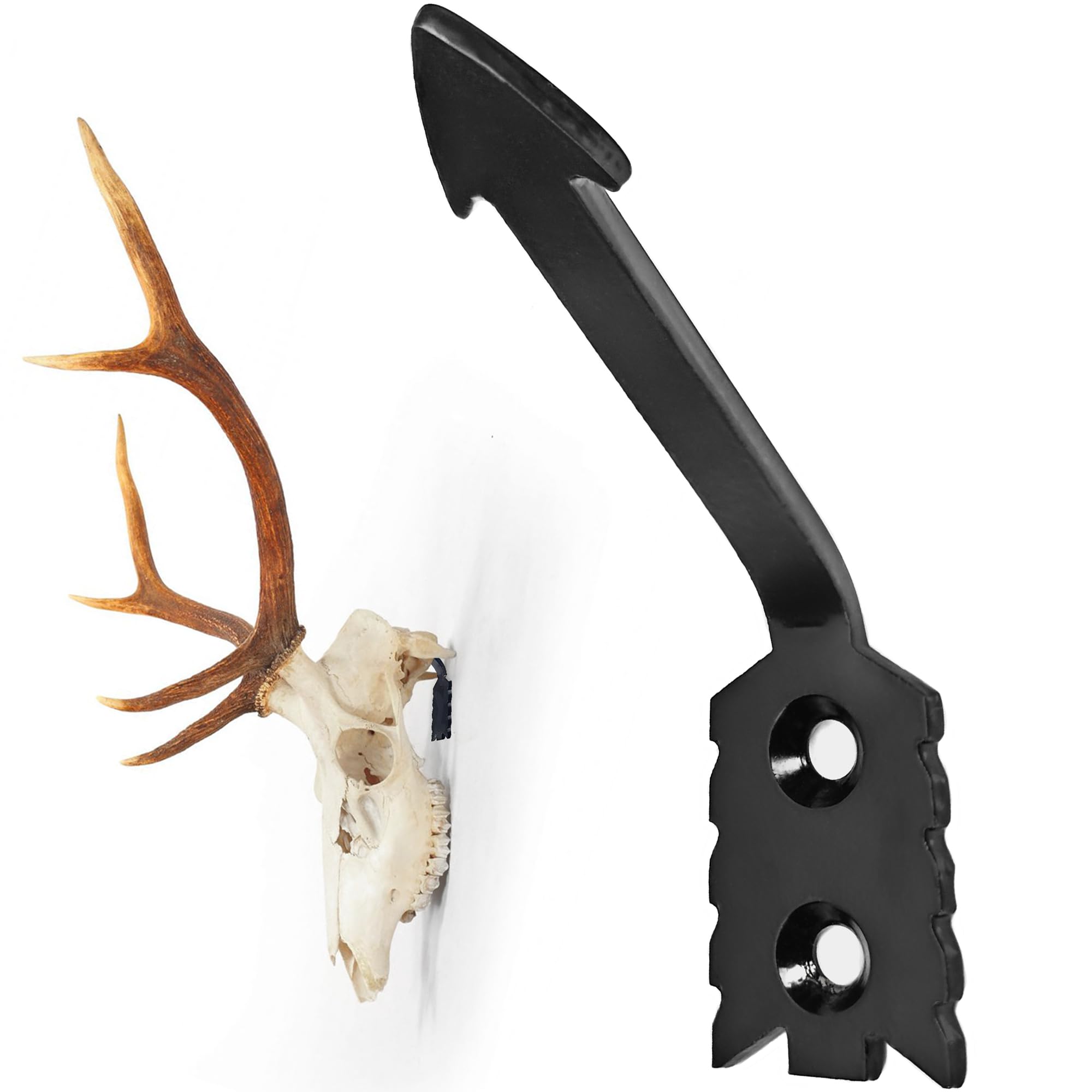 VMSIXVM European Deer Skull Mount Hanger, Euro Wall Mount Skull Hanger for Deer Head and Other Smaller Skulls, European Mount Skull Hanger Deer Head Mount with Easy Install Kit for Indoor Outdoor