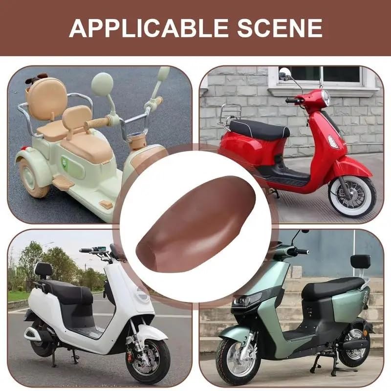 Funda de asiento motocicleta transpirable PU contra quemaduras del sol 7