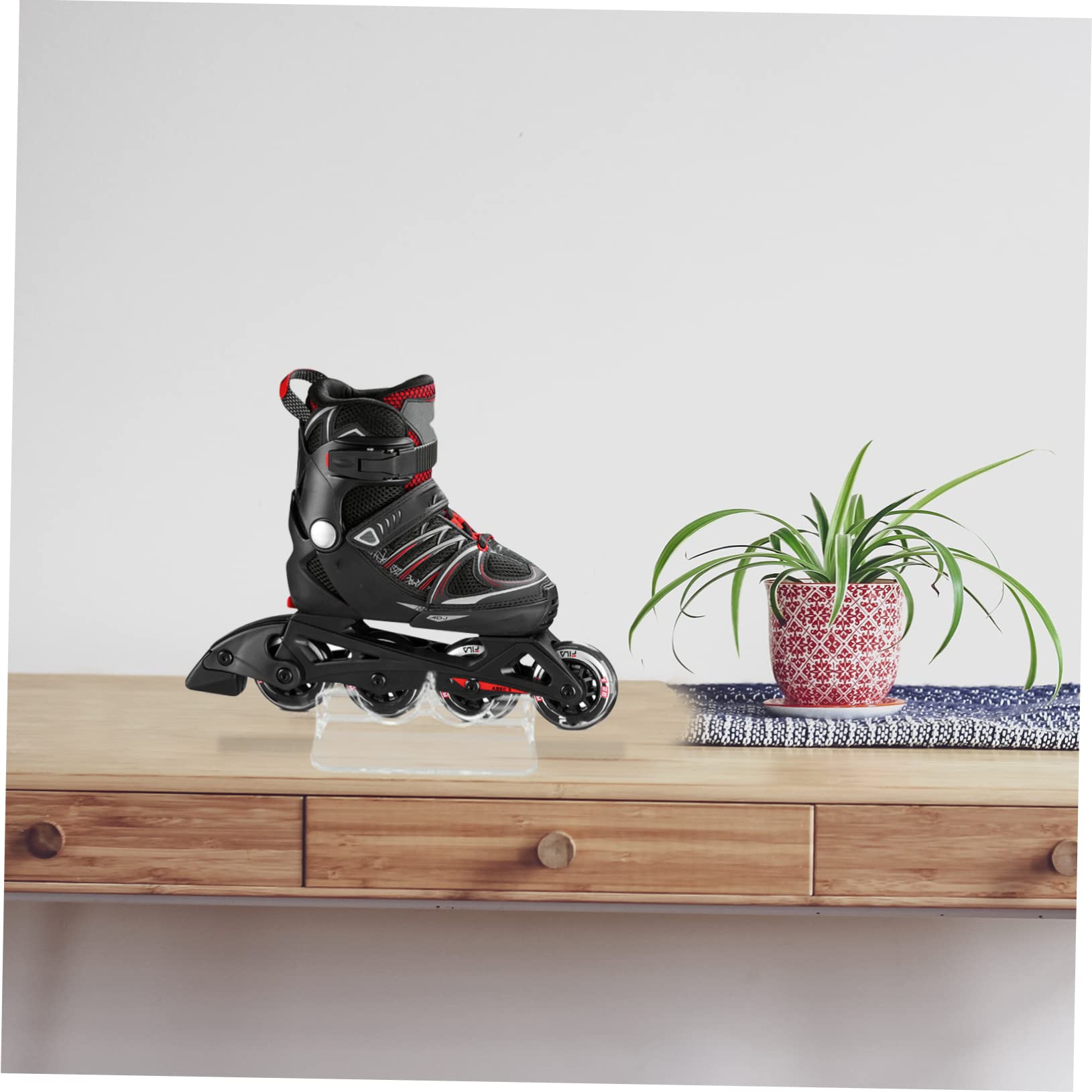 GRIRIW Transparent Roller Skates Display Rack Stylish Showcase for Roller Skates and Ice Skates Durable Design for Home Professional Use for Exhibiting Your Skating Gear
