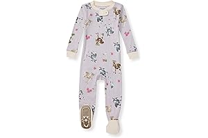Burt's Bees Baby Zip-Front Footed Organic Cotton Pajamas for Toddlers