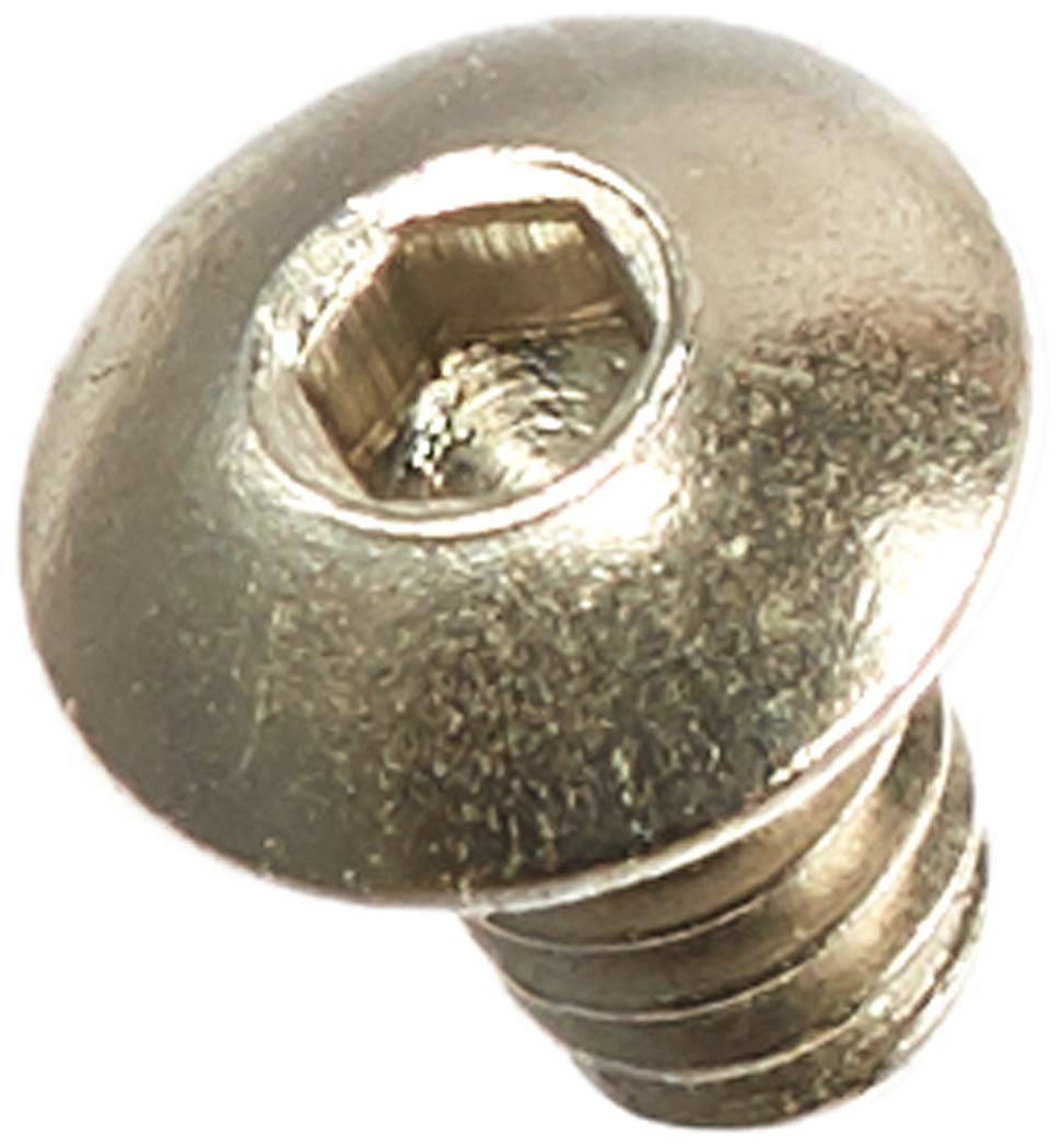 4-40 Thread Size 18-8 Stainless Steel Hex Drive Rounded Head Screw, 3/16 Long