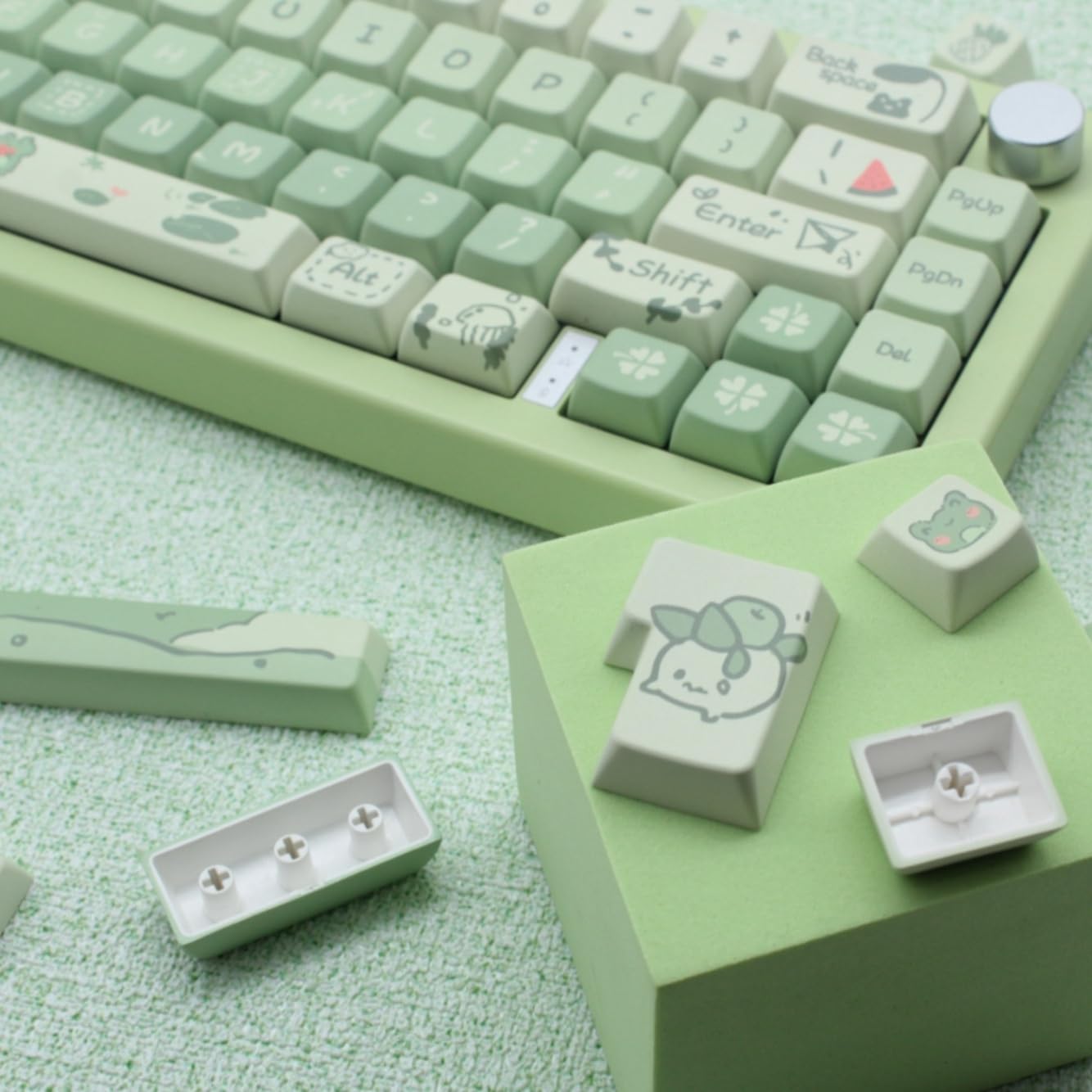 Amazon.co.jp: Cmokifuly Frog かわいいキーキャップ MDA プロファイル