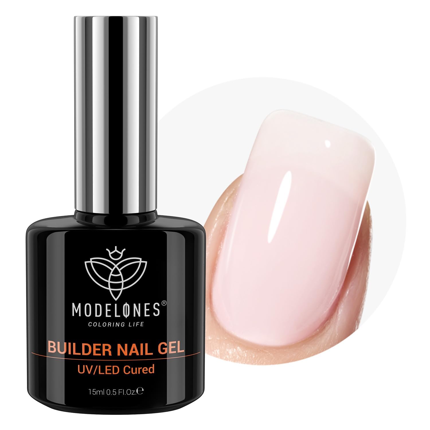 Modelones Żel budowlany do paznokci żelowych, 8 w 1 Strengthener HardGel Base Nail Art DIY 15 ml
