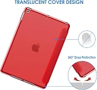 JETech iPad 9/8/7 (10.2") Tok Autó Alvó Funkcióval Piros 4