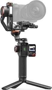 Hohem iSteady MT3 Pro 3-Axis Gimbal Stabilizer for Camera, AI Tracker with Fill Light, for Mirrorless/Pocket/Action Camera/Smartphone, Detachable Touchscreen Control, for Canon/Nikon/Sony/Fujifilm