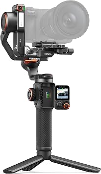 Hohem iSteady MT3 Pro 3-Axis Gimbal Stabilizer for Camera, AI Tracker with CCT/RGB Light, for Mirrorless/Pocket/Action Camera/Smartphone, Detachable Touchscreen Control, for Canon/Nikon/Sony/Fujifilm
