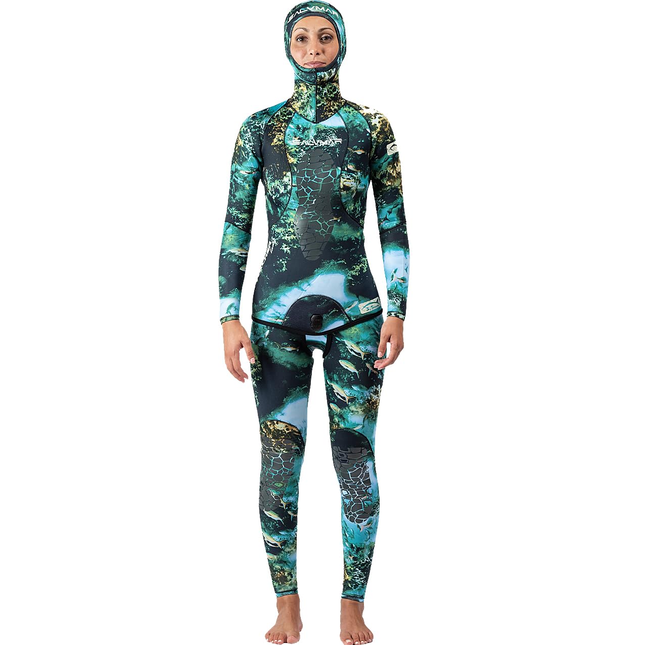 SALVIMAR Damski strój wędkarski Sea Walker Lady 5,5 podwodny, camu, 5,5 mm, XS