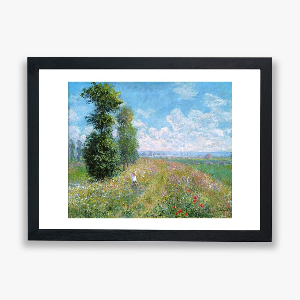 Poster giclée Claude Monet Prairie avec peupliers décoration intérieure affiche encadrée