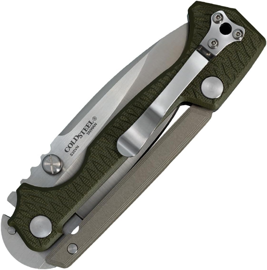 COLD STEEL AD-15 3.5" S35VN Steel Ultra-Sharp Blade 5" G-10 Handle Tactical Folding Knife with Scorpion Lock and Pocket/Belt Clip