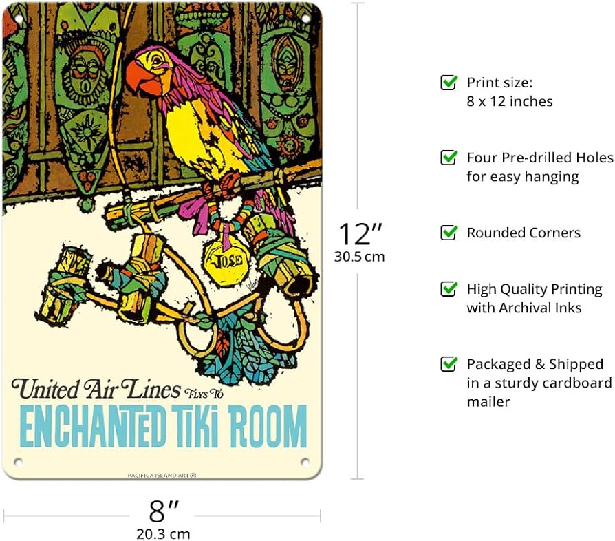 Amazon.com: Pacifica Island Art Enchanted Tiki Room - United Air